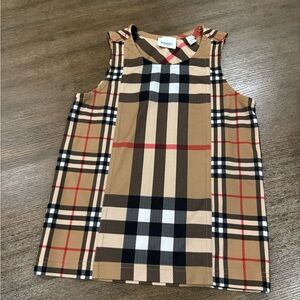 Burberry boys Tan Cream Sleeveless Sheath Top Casual 8